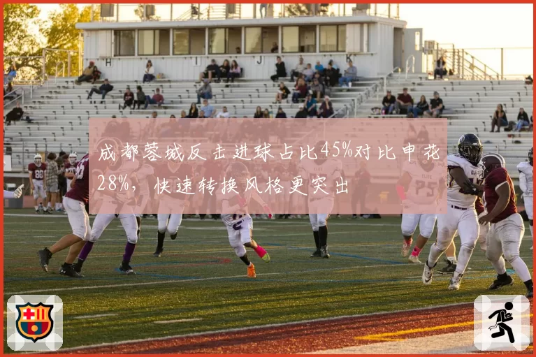成都蓉城反击进球占比45%对比申花28%，快速转换风格更突出